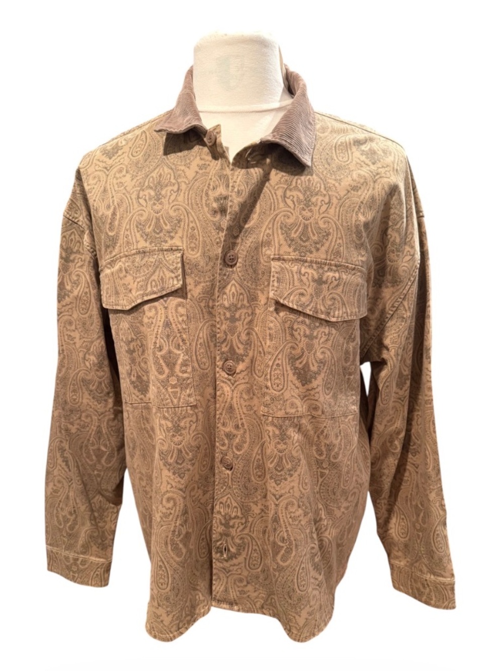 Abercrombie & Fitch twill tapestry/paisley shirt jacket, NEW WITHOUT TAGS